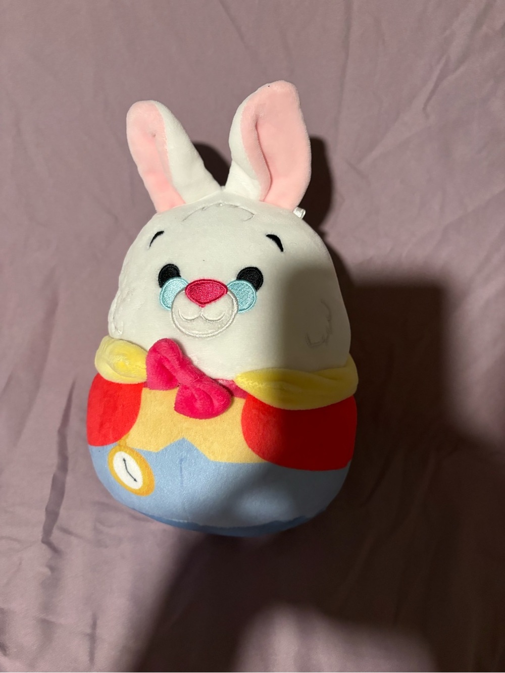 Disney Pink & White Bunny Plush with Multicolor Outfit